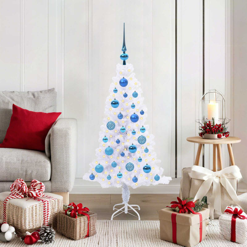 Load image into Gallery viewer, Vidaxl kunstkerstboom met 150 led wit 120 cm pvc en staal

