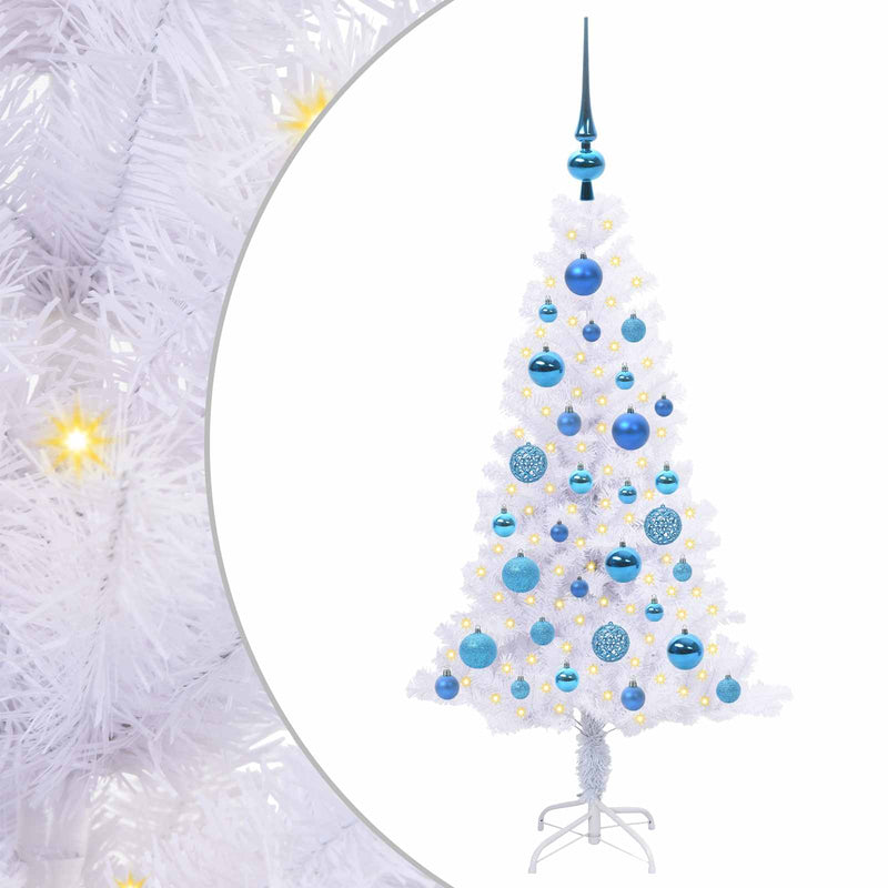 Load image into Gallery viewer, Vidaxl kunstkerstboom met 150 led wit 120 cm pvc en staal
