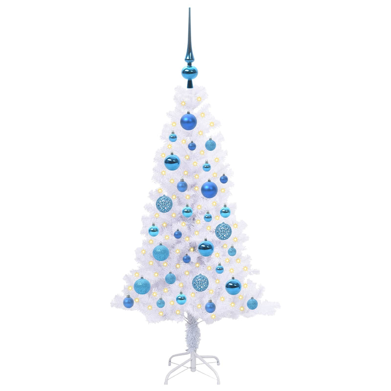 Load image into Gallery viewer, Vidaxl kunstkerstboom met 150 led wit 120 cm pvc en staal
