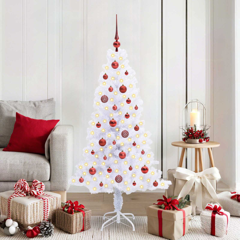 Load image into Gallery viewer, Vidaxl kunstkerstboom met 150 led wit 150 cm pvc en staal
