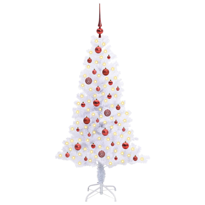 Load image into Gallery viewer, Vidaxl kunstkerstboom met 150 led wit 150 cm pvc en staal
