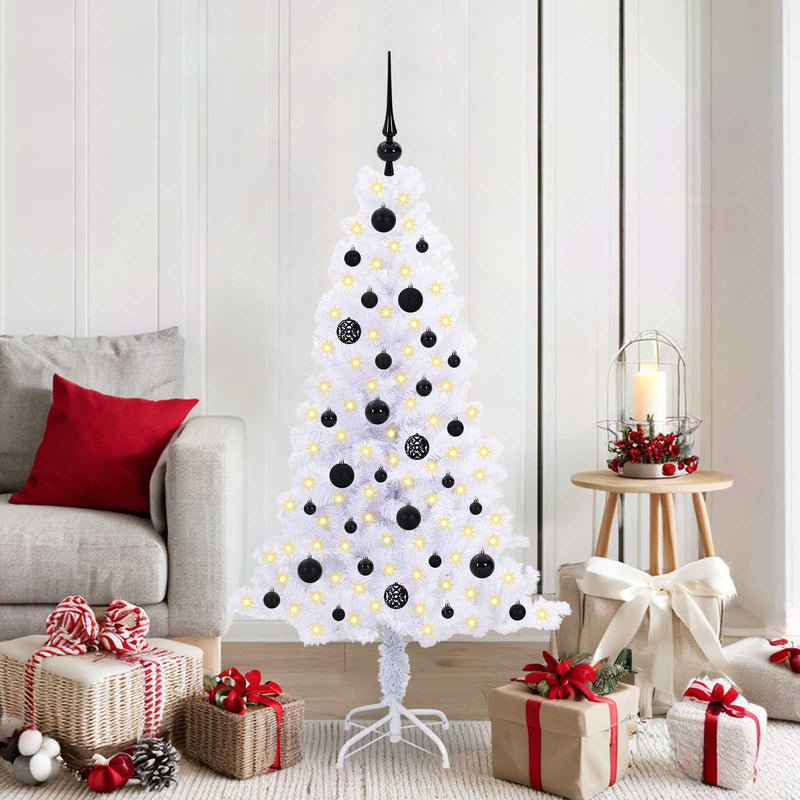 Load image into Gallery viewer, Vidaxl kunstkerstboom met 150 led wit 150 cm pvc en staal
