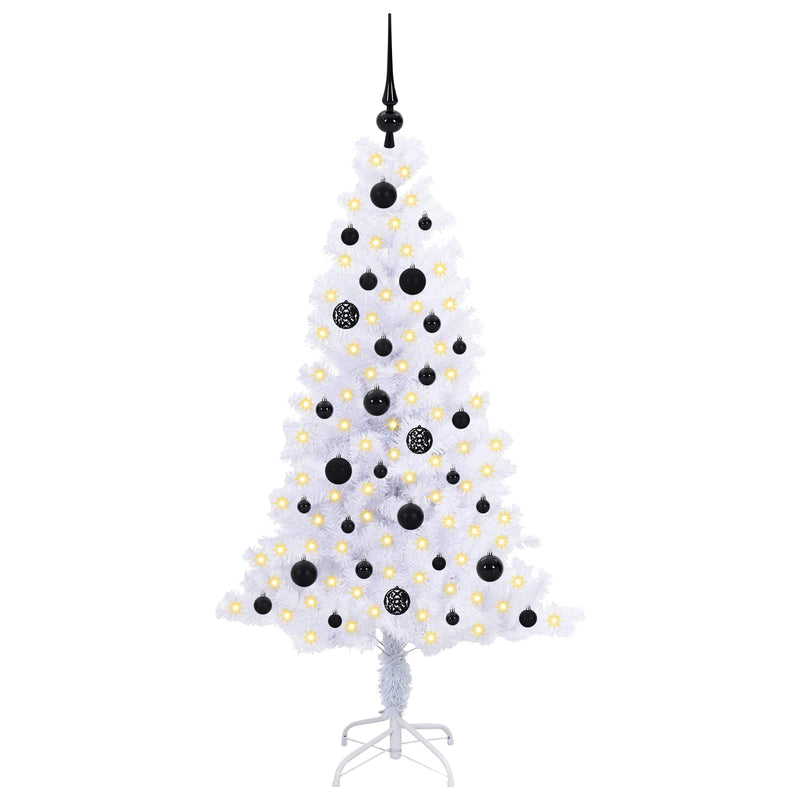 Load image into Gallery viewer, Vidaxl kunstkerstboom met 150 led wit 150 cm pvc en staal
