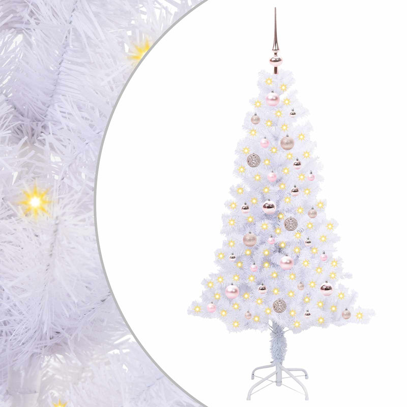 Load image into Gallery viewer, Vidaxl kunstkerstboom met 150 led wit 150 cm pvc en staal
