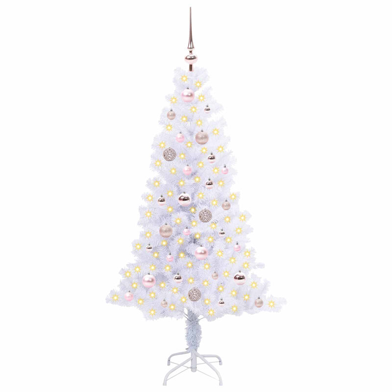 Load image into Gallery viewer, Vidaxl kunstkerstboom met 150 led wit 150 cm pvc en staal
