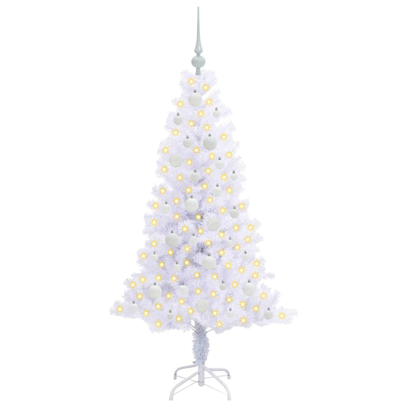 Load image into Gallery viewer, Vidaxl kunstkerstboom met 150 led wit 150 cm pvc en staal
