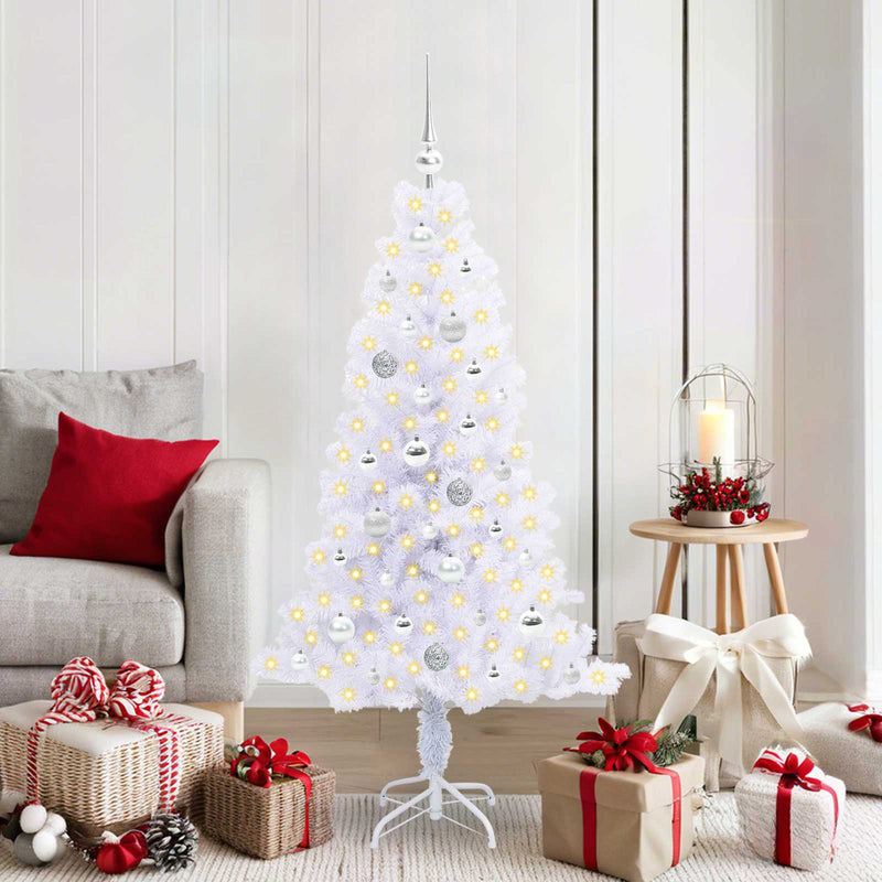 Load image into Gallery viewer, Vidaxl kunstkerstboom met 150 led wit 150 cm pvc en staal
