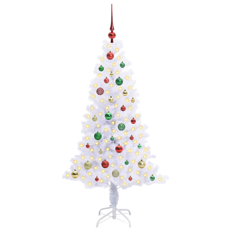 Load image into Gallery viewer, Vidaxl kunstkerstboom met 150 led wit 150 cm pvc en staal
