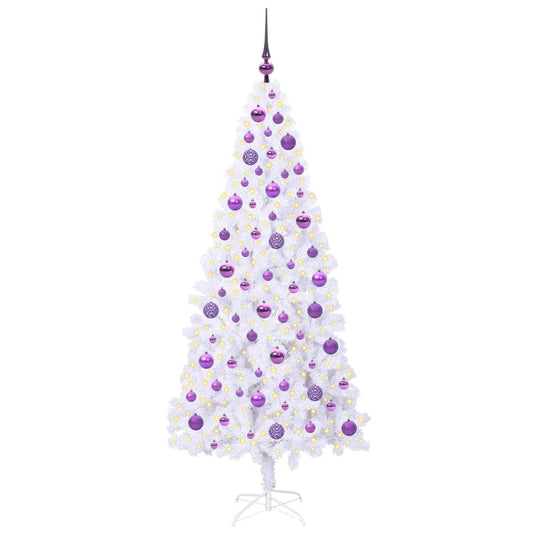 Vidaxl kunstkerstboom met 300 led wit 180 cm pvc en staal
