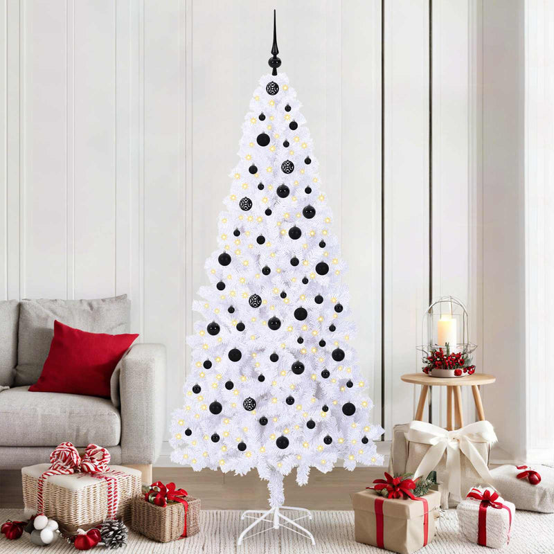 Load image into Gallery viewer, Vidaxl kunstkerstboom met 300 led wit 210 cm pvc en staal
