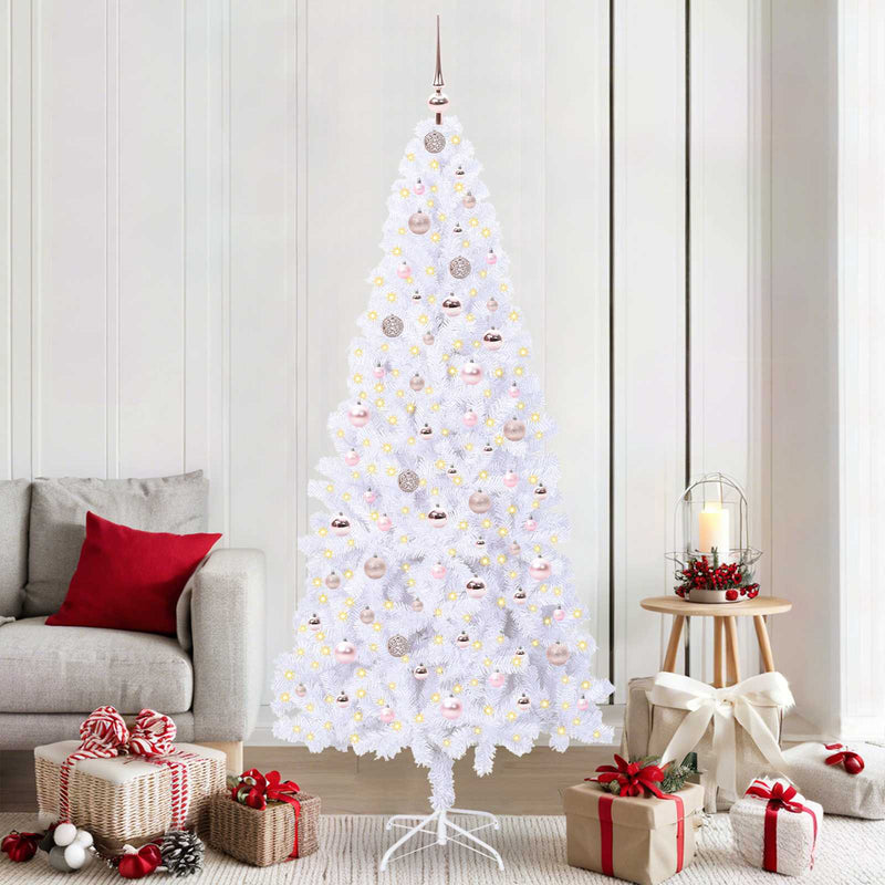 Load image into Gallery viewer, Vidaxl kunstkerstboom met 300 led wit 210 cm pvc en staal

