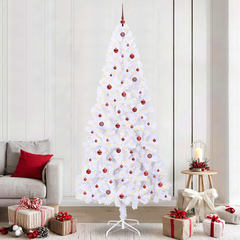 Load image into Gallery viewer, Vidaxl kunstkerstboom met 300 led wit 240 cm pvc en staal
