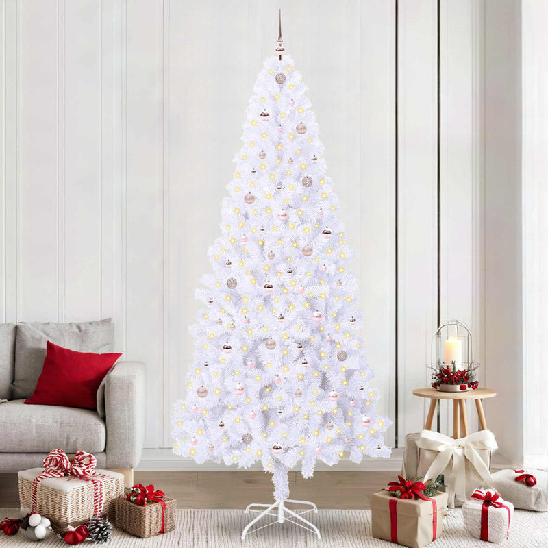 Load image into Gallery viewer, Vidaxl kunstkerstboom met 300 led wit 240 cm pvc en staal
