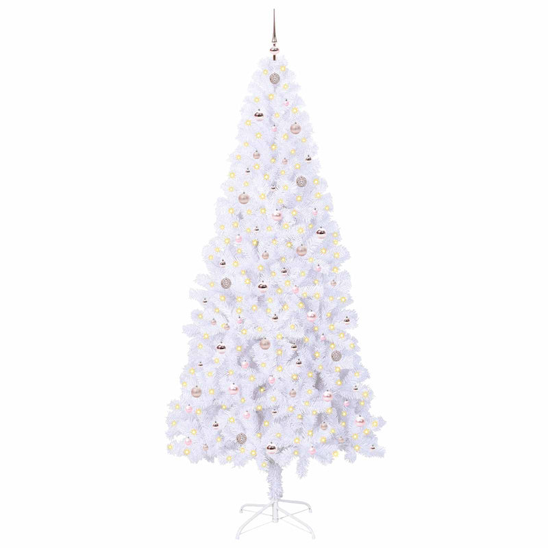 Load image into Gallery viewer, Vidaxl kunstkerstboom met 300 led wit 240 cm pvc en staal
