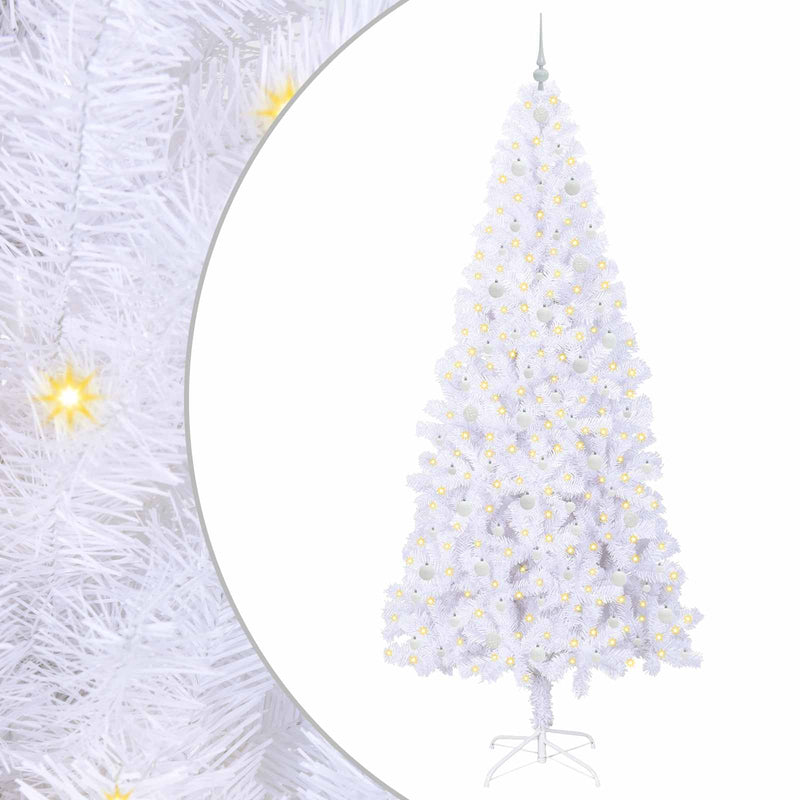 Load image into Gallery viewer, Vidaxl kunstkerstboom met 300 led wit 240 cm pvc en staal
