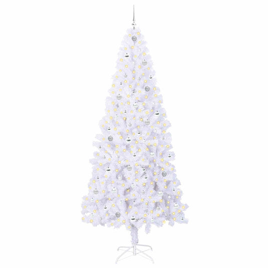 Vidaxl kunstkerstboom met 300 led wit 240 cm pvc en staal