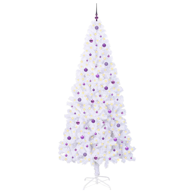 Load image into Gallery viewer, Vidaxl kunstkerstboom met 300 led wit 240 cm pvc en staal
