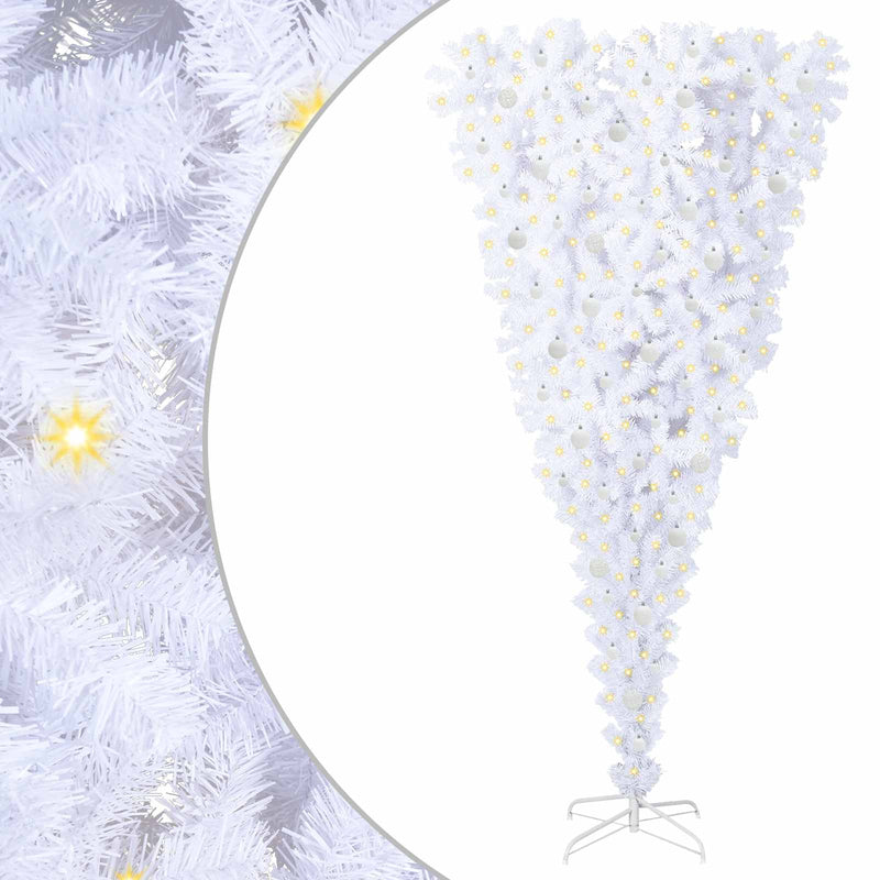 Load image into Gallery viewer, Vidaxl kunstkerstboom met 300 led wit 240 cm pvc en staal
