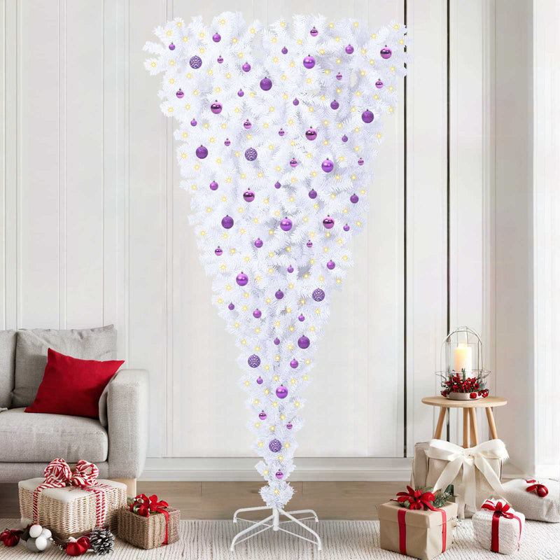 Load image into Gallery viewer, Vidaxl kunstkerstboom met 300 led wit 240 cm pvc en staal
