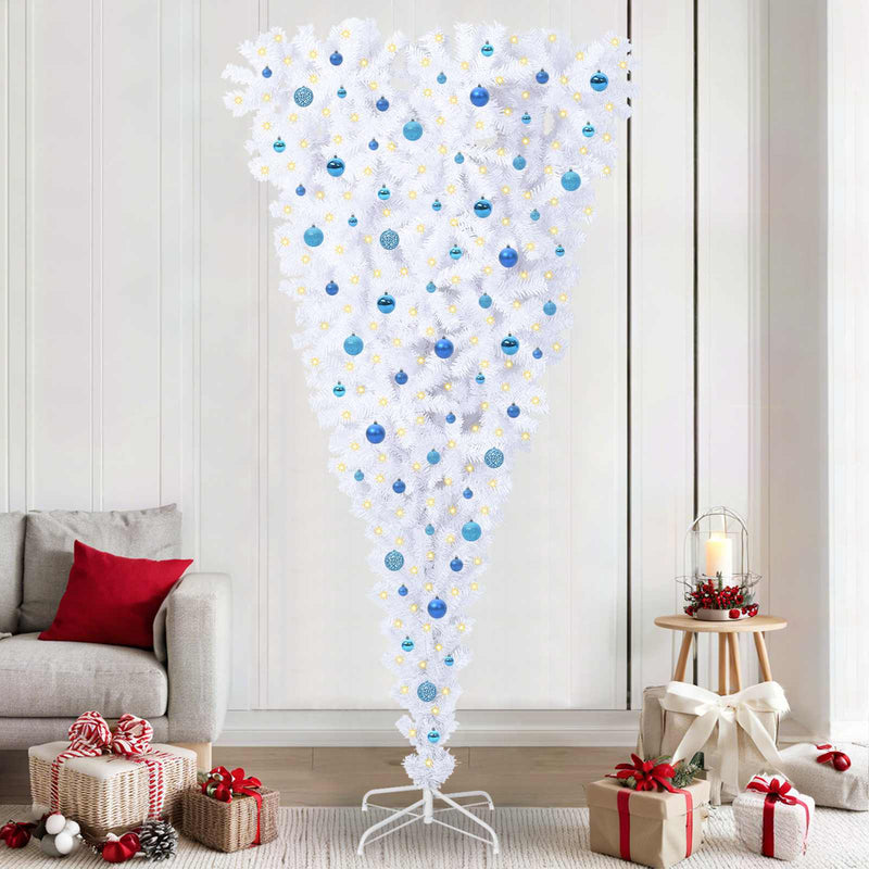Load image into Gallery viewer, Vidaxl kunstkerstboom met 300 led wit 240 cm pvc en staal
