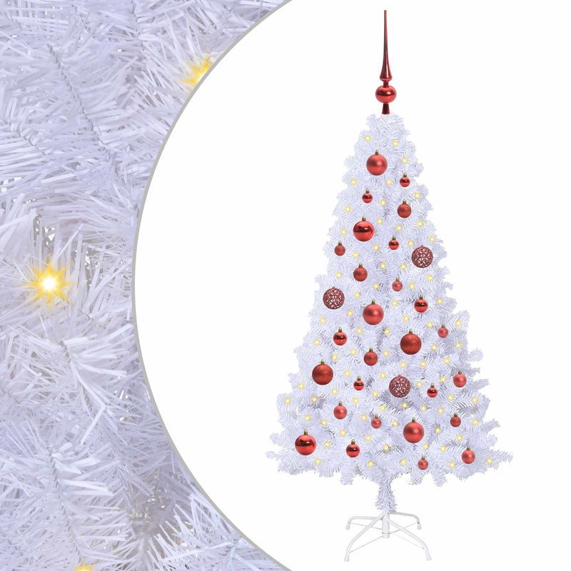 Load image into Gallery viewer, Vidaxl kunstkerstboom met 150 led wit 120 cm pvc en staal
