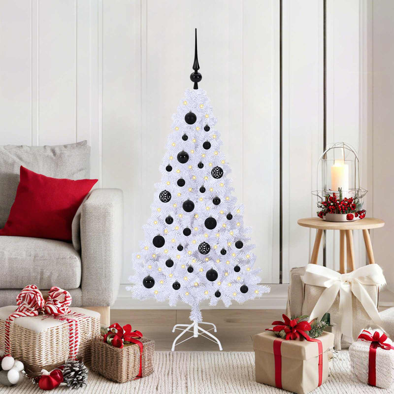 Load image into Gallery viewer, Vidaxl kunstkerstboom met 150 led wit 120 cm pvc en staal
