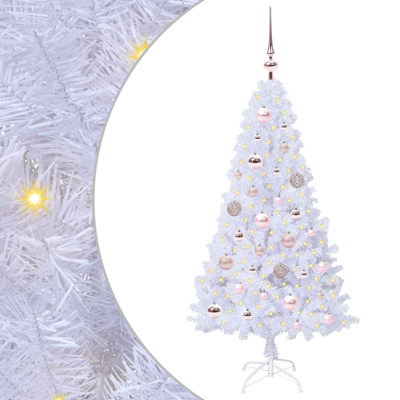 Load image into Gallery viewer, Vidaxl kunstkerstboom met 150 led wit 120 cm pvc en staal
