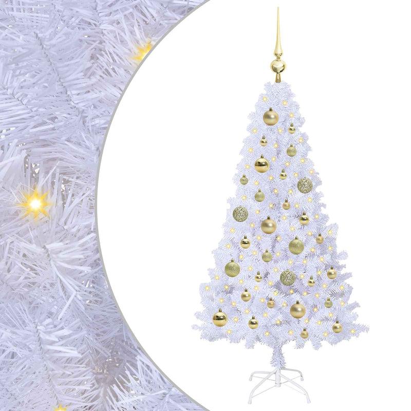 Load image into Gallery viewer, Vidaxl kunstkerstboom met 150 led wit 120 cm pvc en staal
