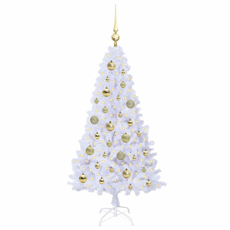 Load image into Gallery viewer, Vidaxl kunstkerstboom met 150 led wit 120 cm pvc en staal
