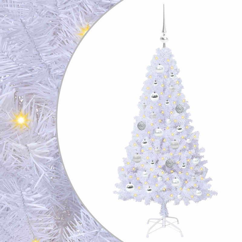 Load image into Gallery viewer, Vidaxl kunstkerstboom met 150 led wit 120 cm pvc en staal
