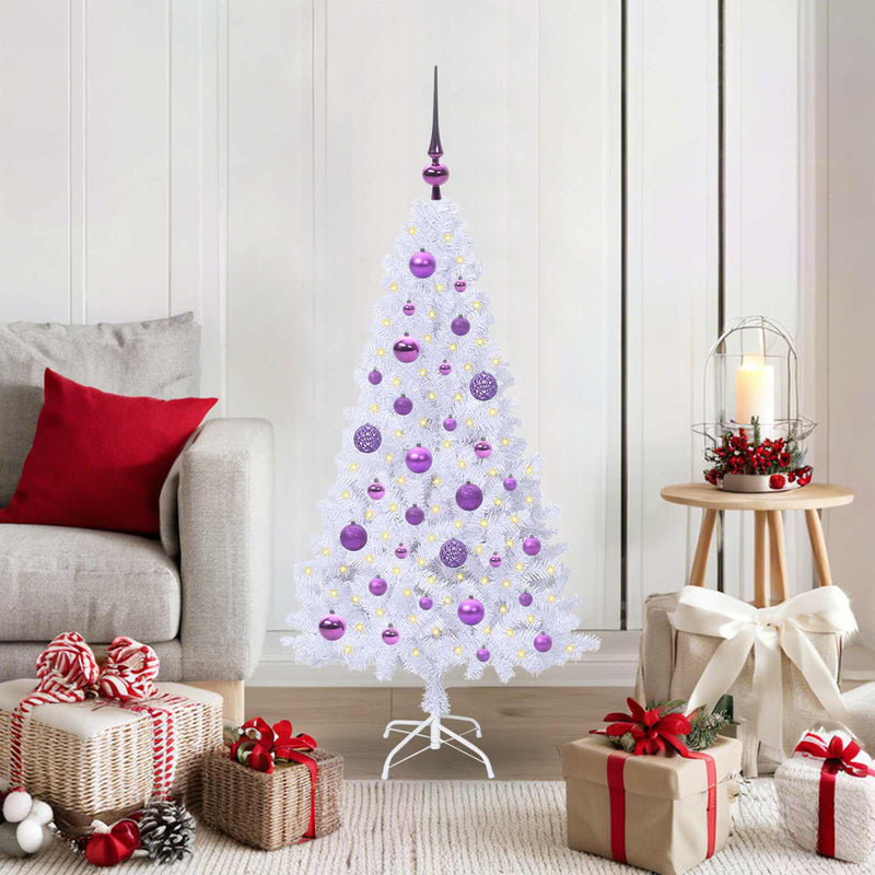 Load image into Gallery viewer, Vidaxl kunstkerstboom met 150 led wit 120 cm pvc en staal

