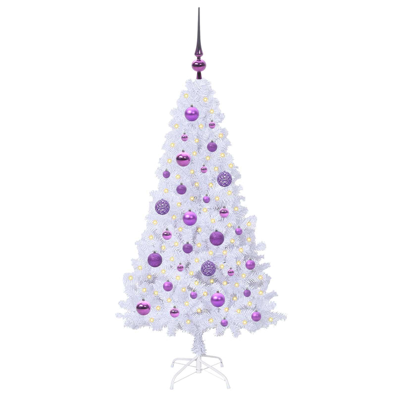 Load image into Gallery viewer, Vidaxl kunstkerstboom met 150 led wit 120 cm pvc en staal
