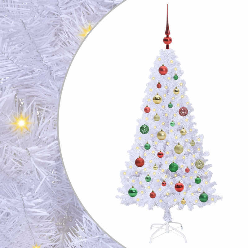 Load image into Gallery viewer, Vidaxl kunstkerstboom met 150 led wit 120 cm pvc en staal
