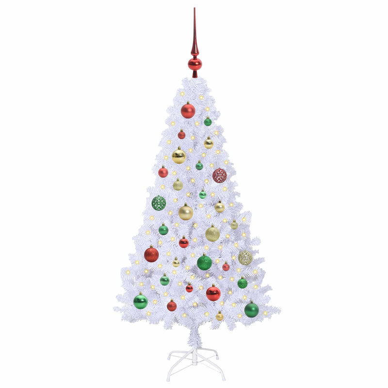 Load image into Gallery viewer, Vidaxl kunstkerstboom met 150 led wit 120 cm pvc en staal
