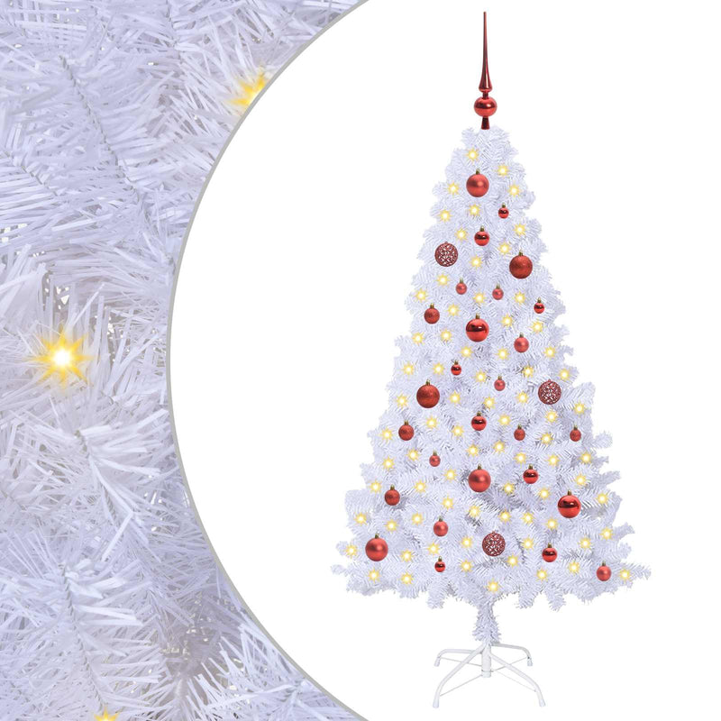 Load image into Gallery viewer, Vidaxl kunstkerstboom met 150 led wit 150 cm pvc en staal
