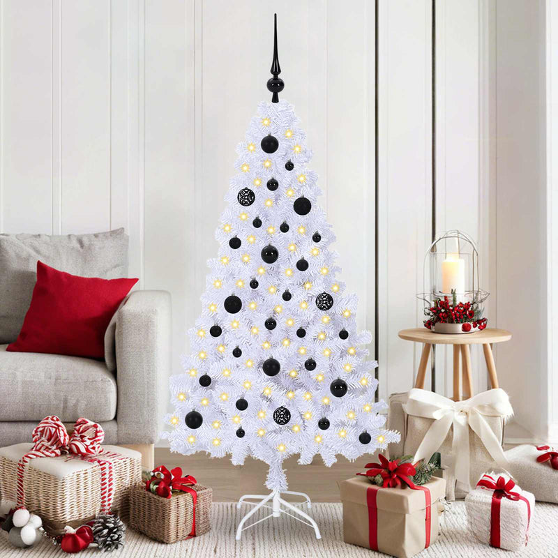 Load image into Gallery viewer, Vidaxl kunstkerstboom met 150 led wit 150 cm pvc en staal
