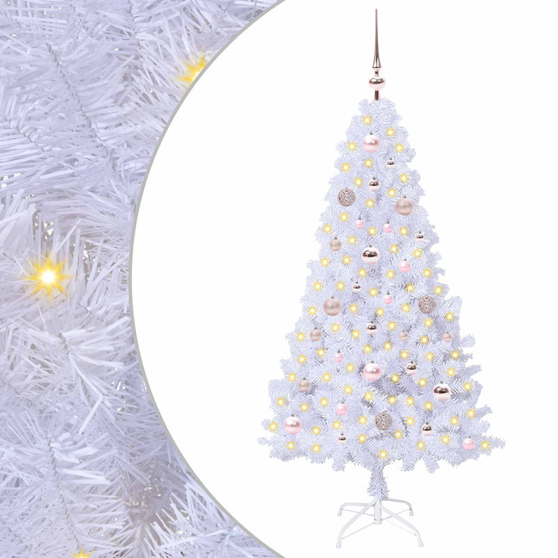 Load image into Gallery viewer, Vidaxl kunstkerstboom met 150 led wit 150 cm pvc en staal
