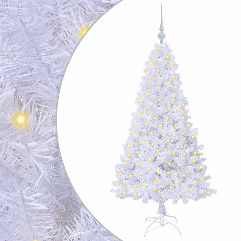 Load image into Gallery viewer, Vidaxl kunstkerstboom met 150 led wit 150 cm pvc en staal
