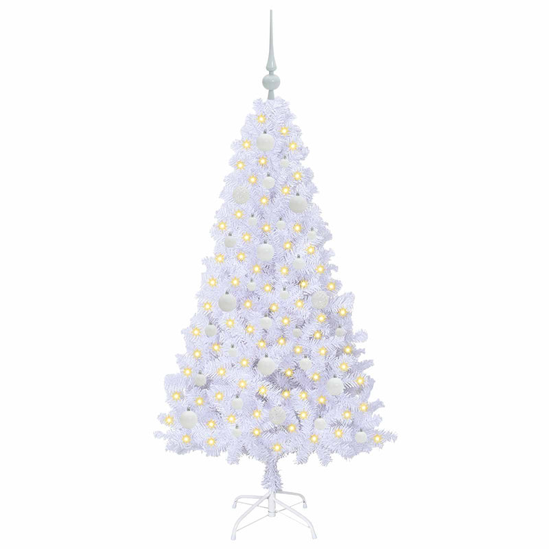 Load image into Gallery viewer, Vidaxl kunstkerstboom met 150 led wit 150 cm pvc en staal
