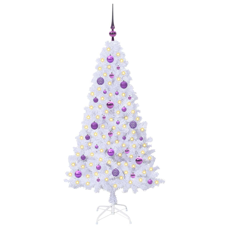 Load image into Gallery viewer, Vidaxl kunstkerstboom met 150 led wit 150 cm pvc en staal
