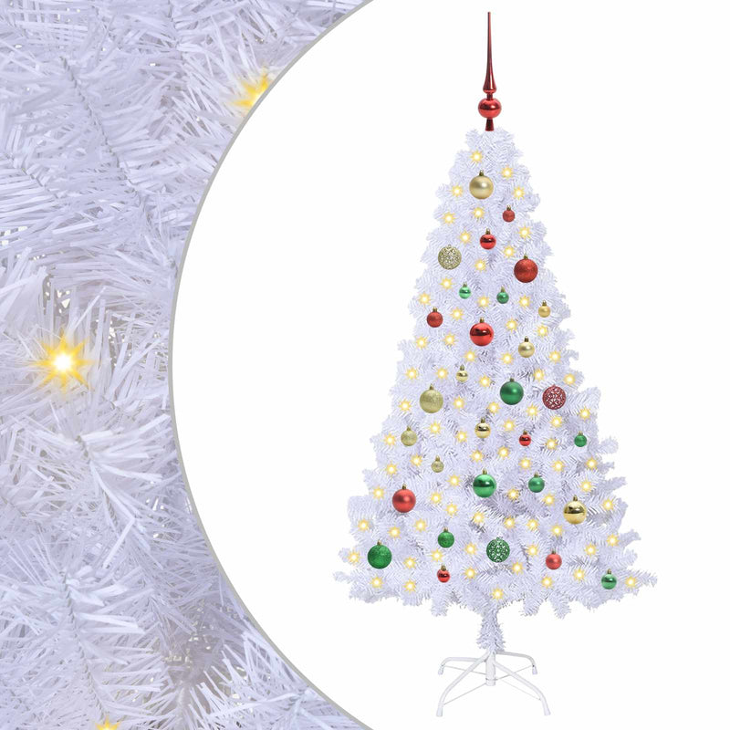 Load image into Gallery viewer, Vidaxl kunstkerstboom met 150 led wit 150 cm pvc en staal
