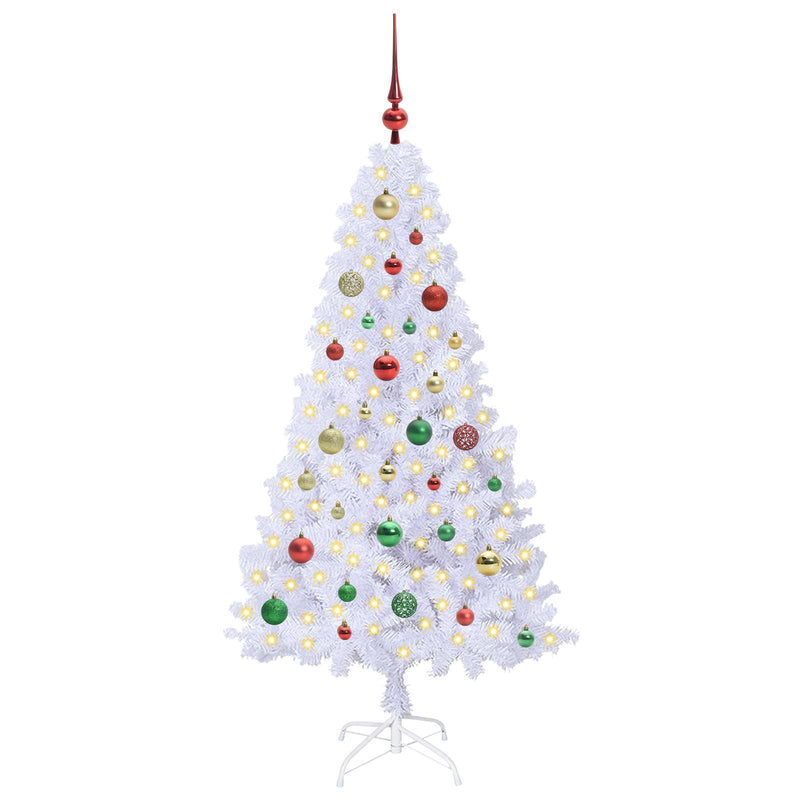 Load image into Gallery viewer, Vidaxl kunstkerstboom met 150 led wit 150 cm pvc en staal
