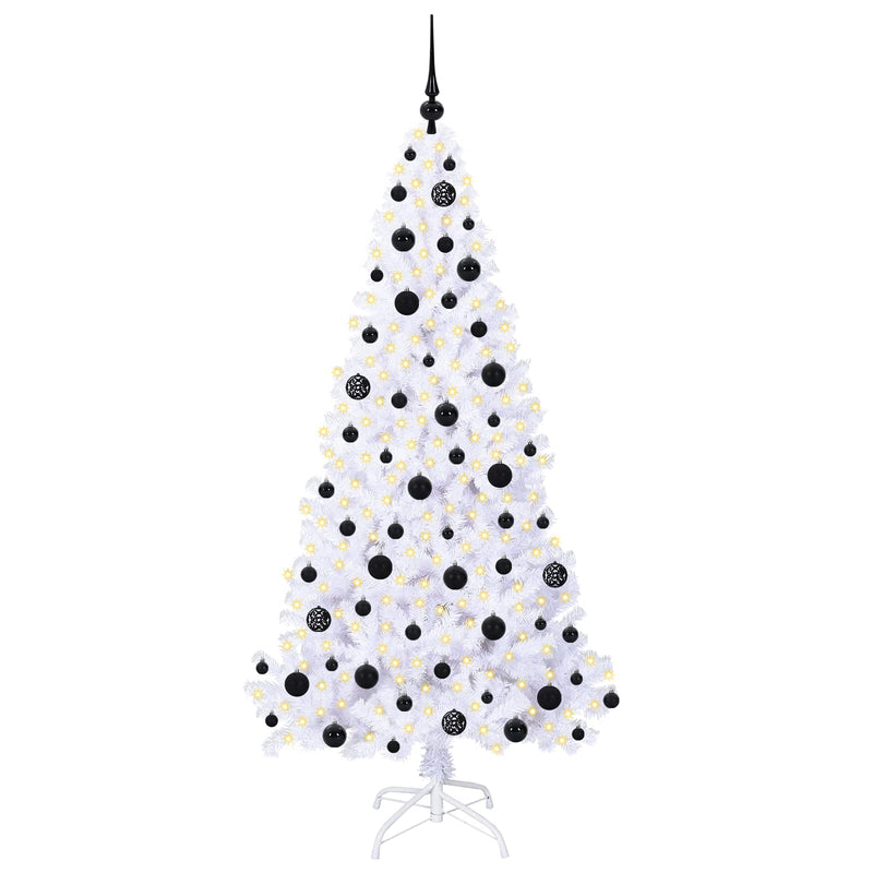 Load image into Gallery viewer, Vidaxl kunstkerstboom met 300 led wit 180 cm pvc en staal
