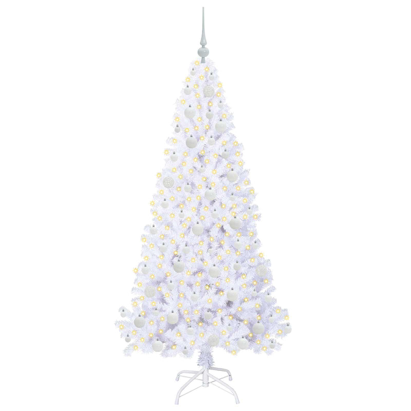 Load image into Gallery viewer, Vidaxl kunstkerstboom met 300 led wit 180 cm pvc en staal
