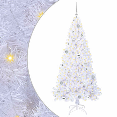 Vidaxl kunstkerstboom met 300 led wit 180 cm pvc en staal