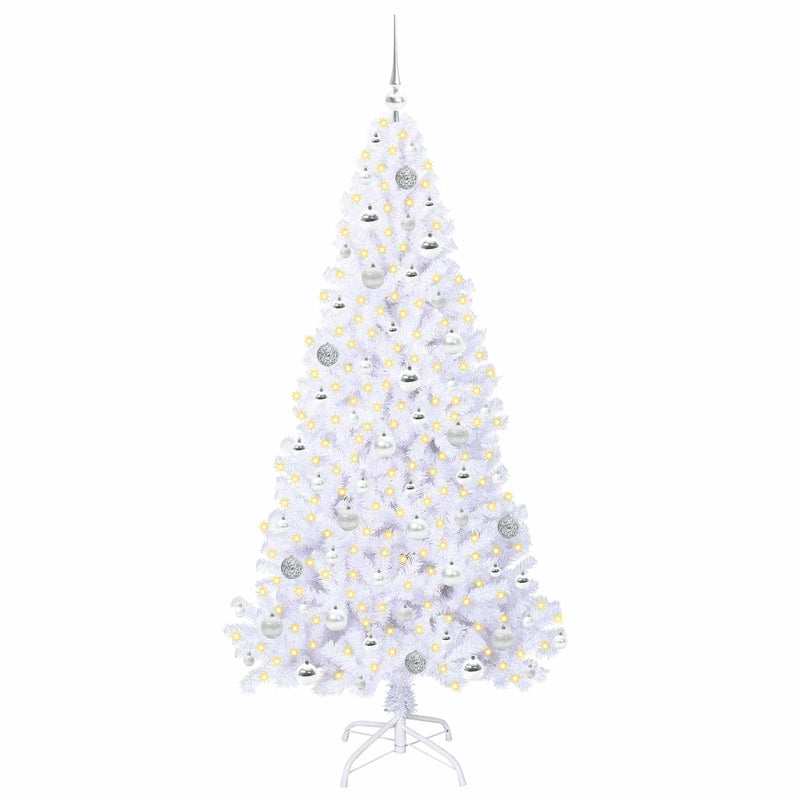 Load image into Gallery viewer, Vidaxl kunstkerstboom met 300 led wit 180 cm pvc en staal
