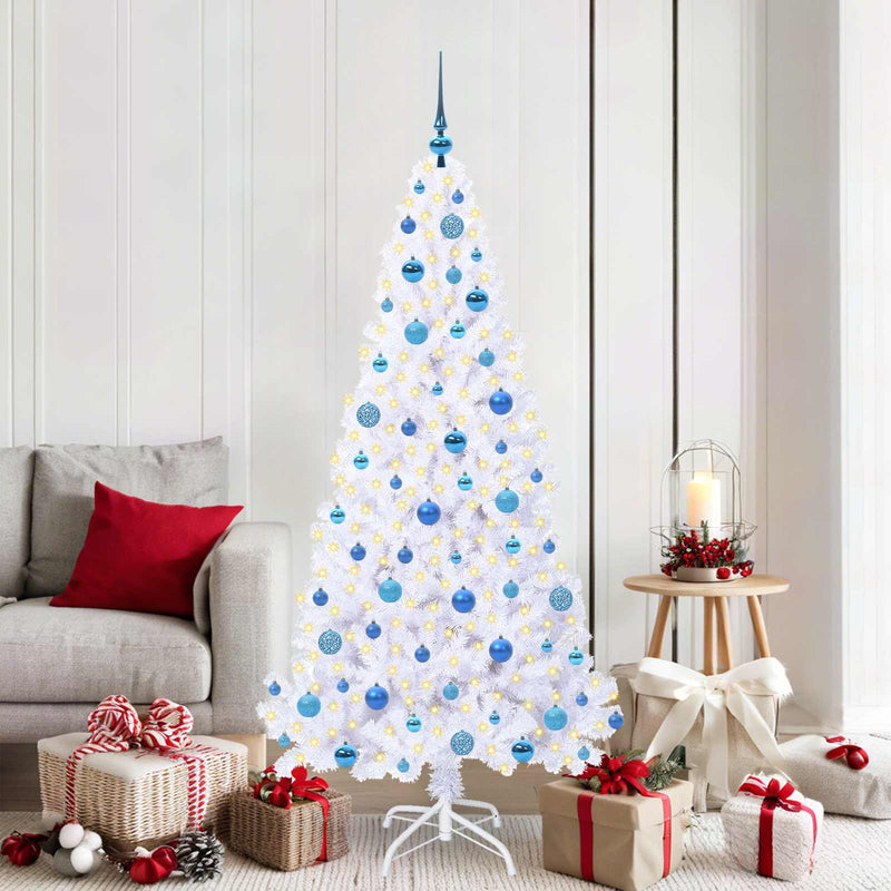 Load image into Gallery viewer, Vidaxl kunstkerstboom met 300 led wit 180 cm pvc en staal
