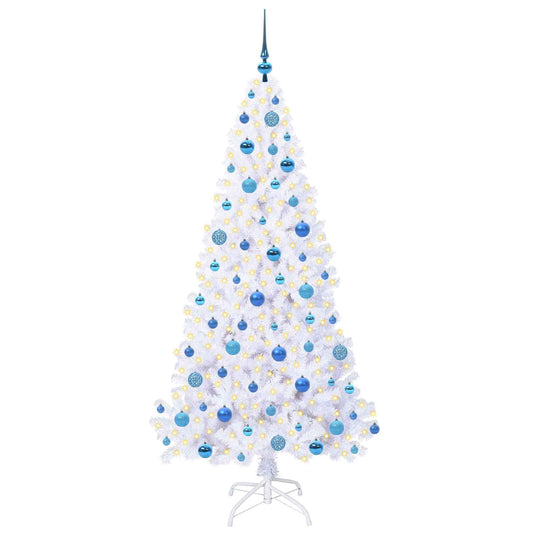 Vidaxl kunstkerstboom met 300 led wit 180 cm pvc en staal