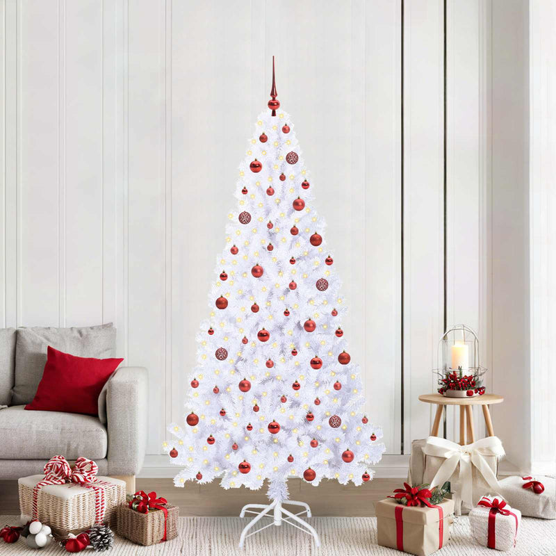 Load image into Gallery viewer, Vidaxl kunstkerstboom met 300 led wit 210 cm pvc en staal
