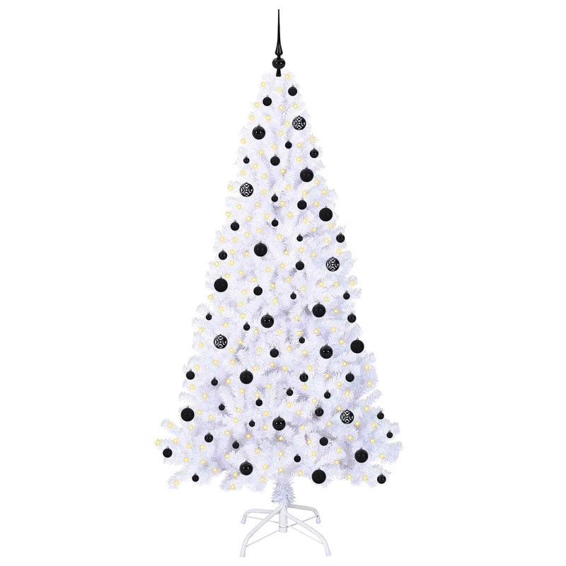 Load image into Gallery viewer, Vidaxl kunstkerstboom met 300 led wit 210 cm pvc en staal
